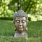 Glitzhome® 16" Faux Bronze Buddha Head Garden Statue